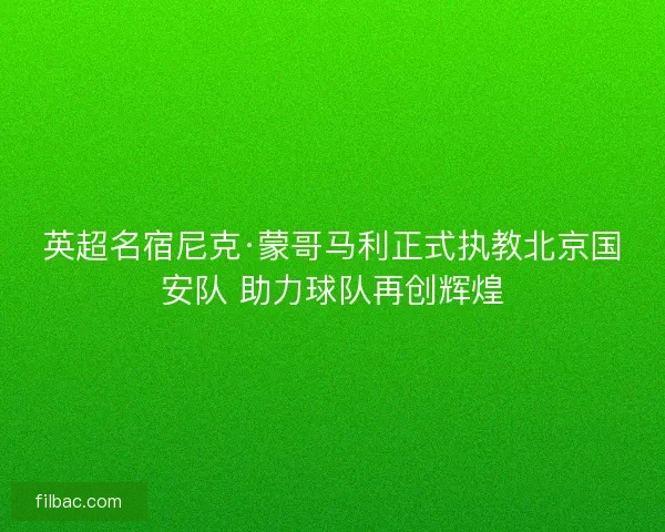 英超名宿尼克·蒙哥马利正式执教北京国安队 助力球队再创辉煌 英超名宿尼克·蒙哥马利正式执教北京国安队 助力球队再创辉煌